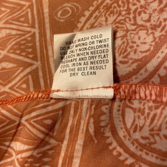 Peach Aztec Dress with Pockets - Picture 5 of 6